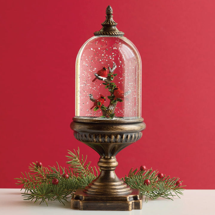 Lighted Cardinal Water Globe - Monticello Shop