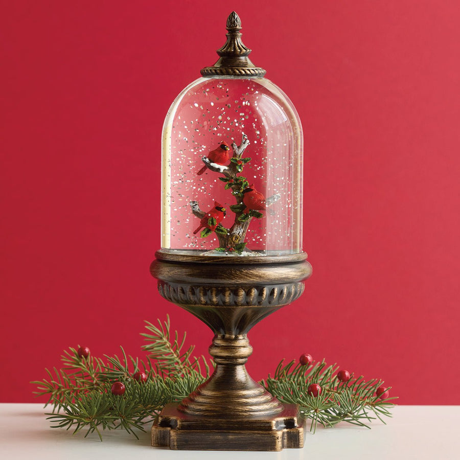 Lighted Cardinal Water Globe - Monticello Shop