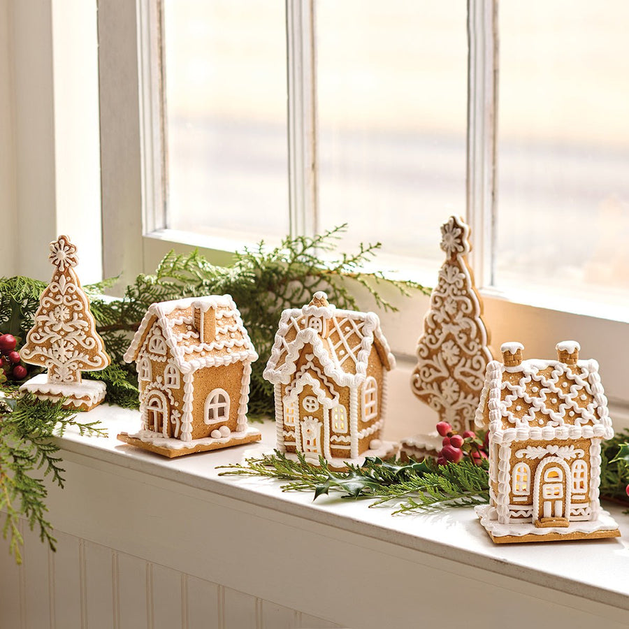 Lighted Gingerbread House & Tree Set - Monticello Shop