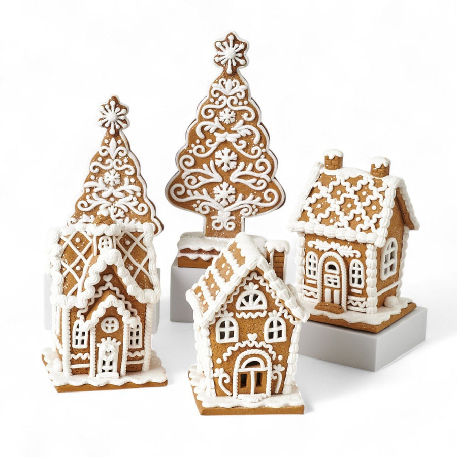 Lighted Gingerbread House & Tree Set - Monticello Shop