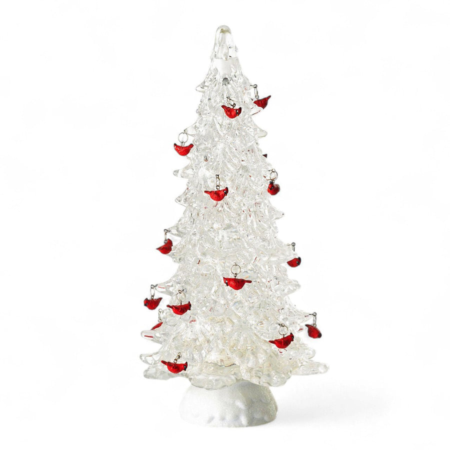 Lighted Water Tree with Cardinal Ornaments - Monticello Shop