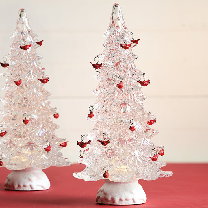 Lighted Water Tree with Cardinal Ornaments - Monticello Shop