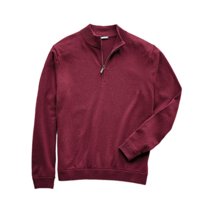 Men's Merino Wool Quarter-Zip Pullover - Monticello Shop
