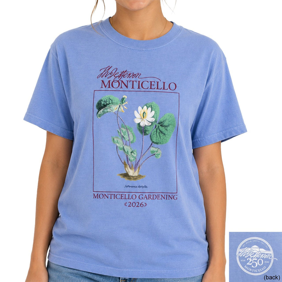 Monticello 2026 Garden T-Shirt Twin Leaf - 250th Edition - Monticello Shop