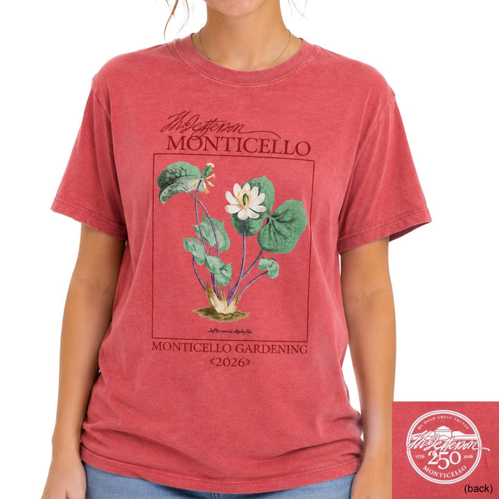 Monticello 2026 Garden T-Shirt Twin Leaf - 250th Edition - Monticello Shop