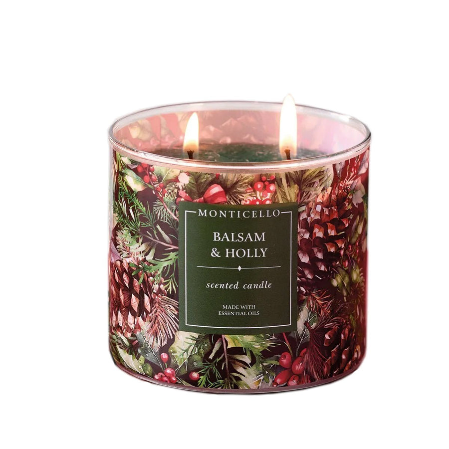 Monticello Balsam & Holly Jar Candle - Monticello Shop