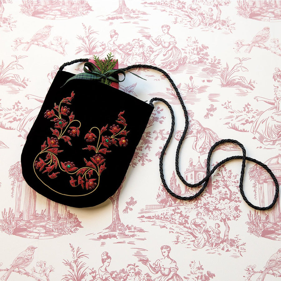 Monticello Embroidered Velvet Evening Bag - Monticello Shop
