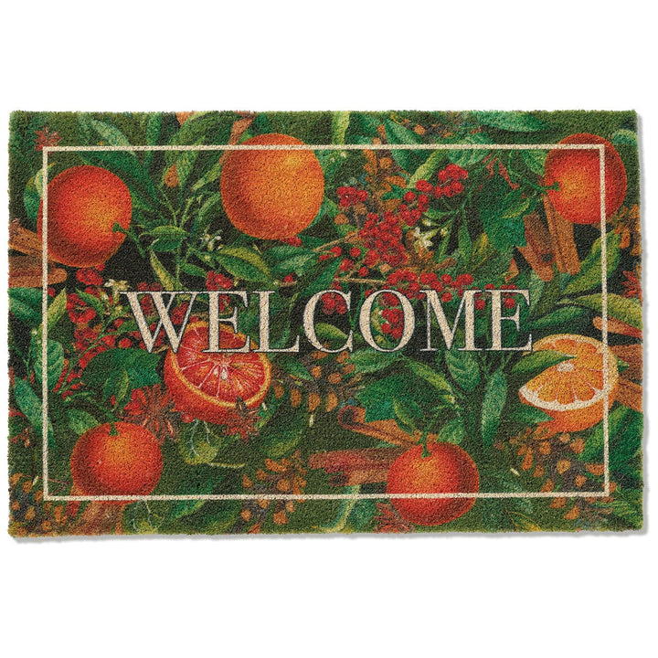 Monticello Evergreen & Orange Welcome Mat - Monticello Shop