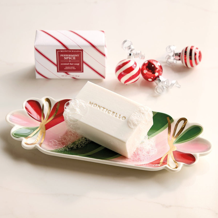 Monticello Festive Dish & Peppermint Soap - Monticello Shop