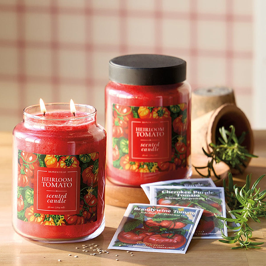 Monticello Garden Tomato Jar Candle - Monticello Shop