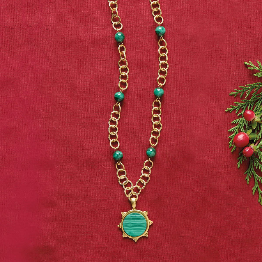 Monticello Malachite Chain Necklace - Monticello Shop