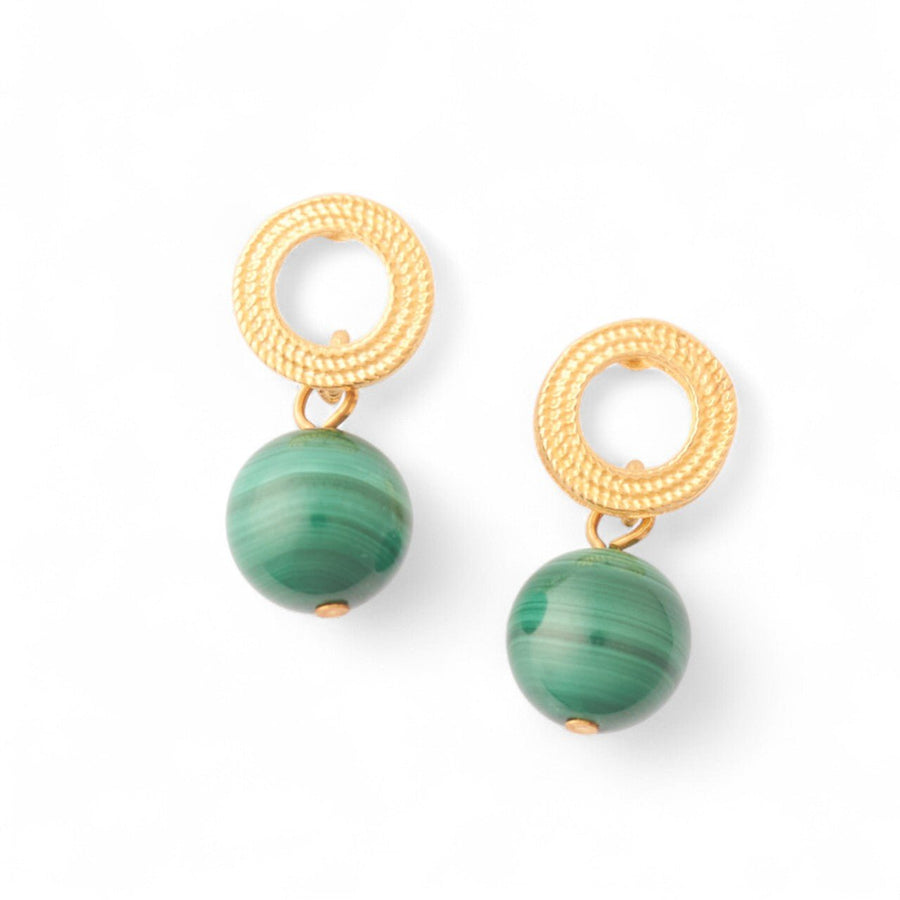 Monticello Malachite Drop Earrings - Monticello Shop