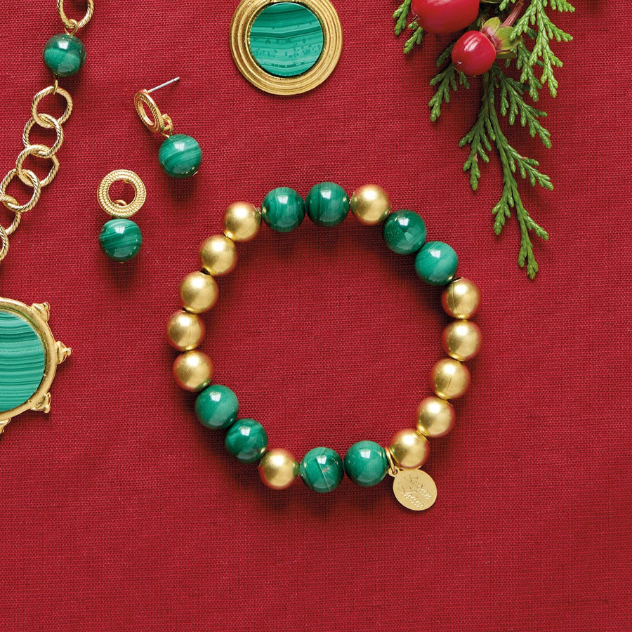 Monticello Malachite Stretch Bracelet - Monticello Shop