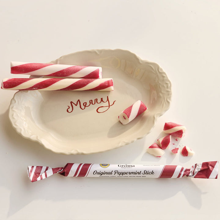 Monticello "Merry" Platter with Peppermint Sticks - Monticello Shop