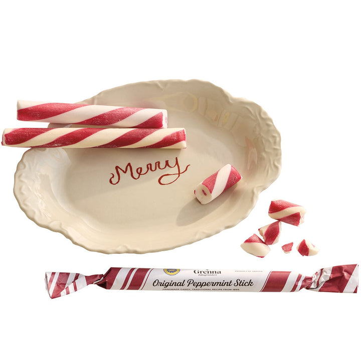 Monticello "Merry" Platter with Peppermint Sticks - Monticello Shop