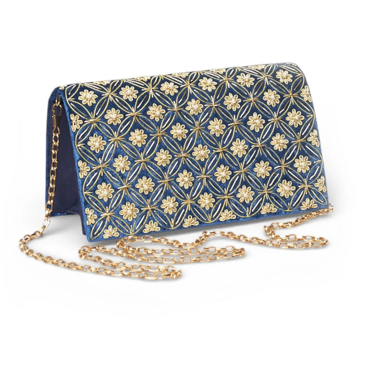 Monticello Navy Velvet Clutch - Monticello Shop