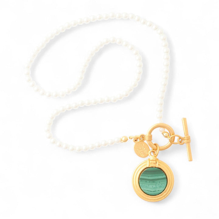 Monticello Pearl & Malachite Necklace - Monticello Shop