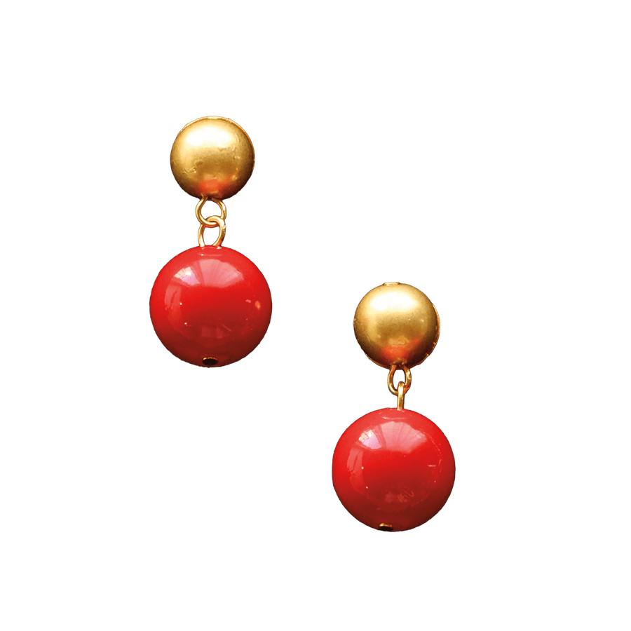 Monticello Red Coral Earrings - Monticello Shop