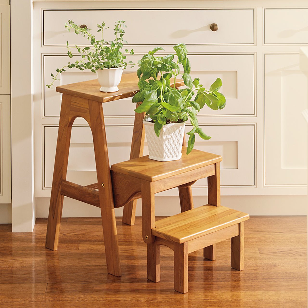 Monticello Teak Folding Library Steps – Monticello Shop