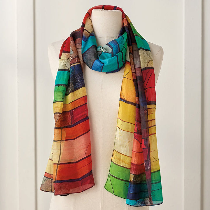 Mosaic Silk Scarf - Monticello Shop
