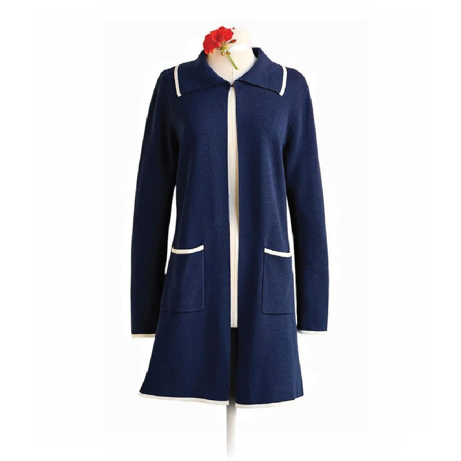 Navy Cardigan Sweater - Monticello Shop
