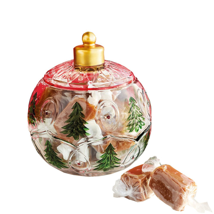Ornament Covered Dish with Caramel - Monticello Shop
