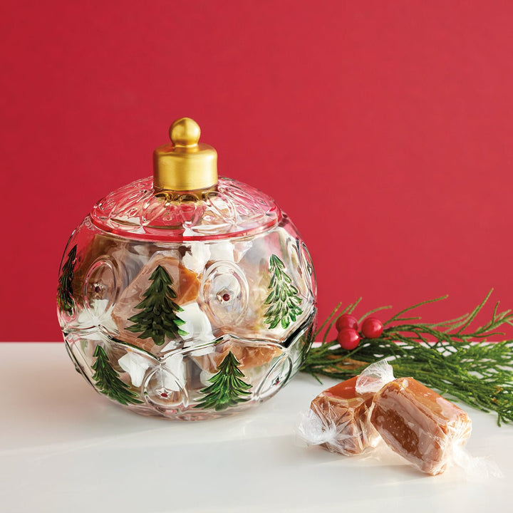 Ornament Covered Dish with Caramel - Monticello Shop