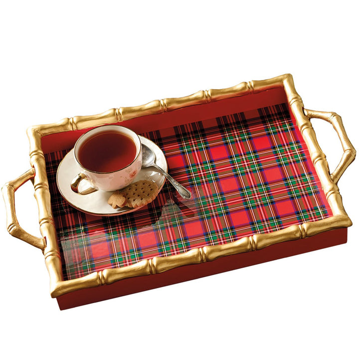 Plaid Bamboo Tray - Monticello Shop