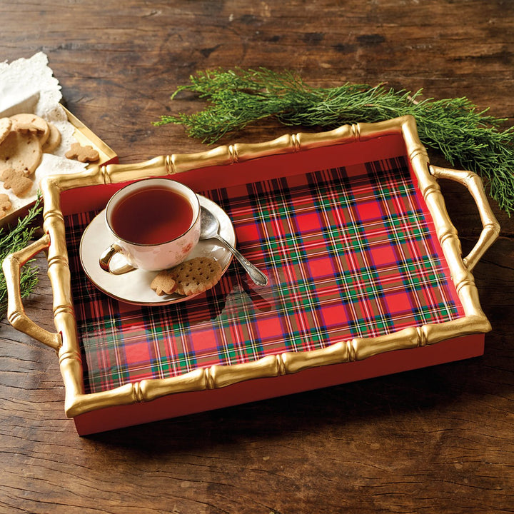 Plaid Bamboo Tray - Monticello Shop