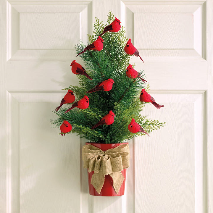 Potted Tree with Cardinals - Monticello Shop