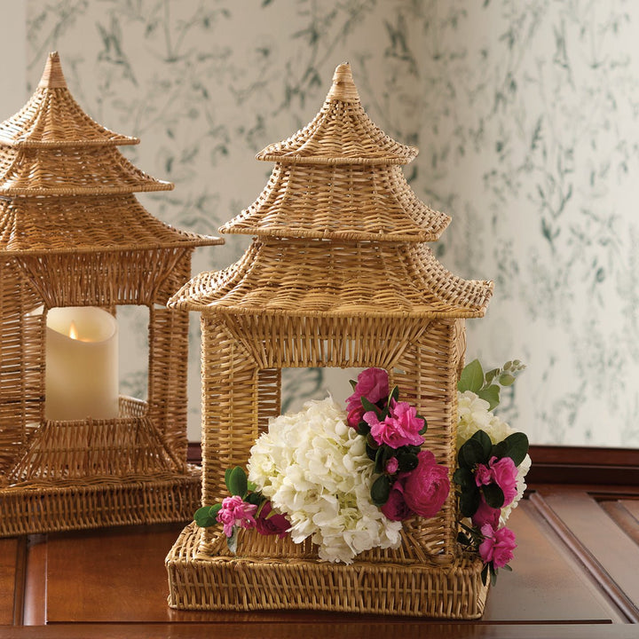 Rattan Pagoda Lantern - Monticello Shop