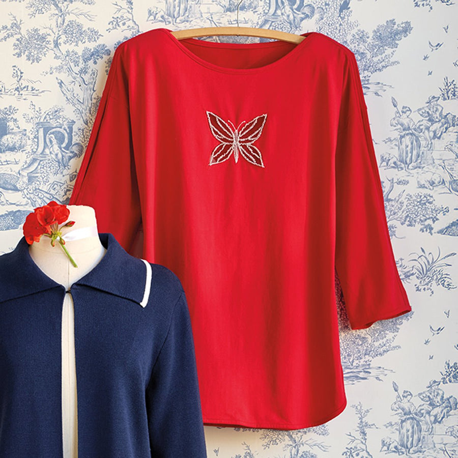 Red Butterfly Shirt - Monticello Shop