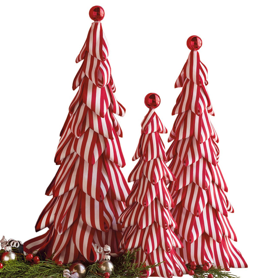 Red & White Ribbon Trees - Monticello Shop