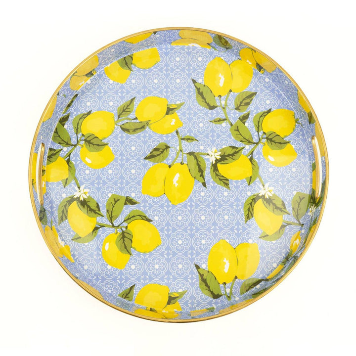 Round Lemon Serving Tray - Monticello Shop