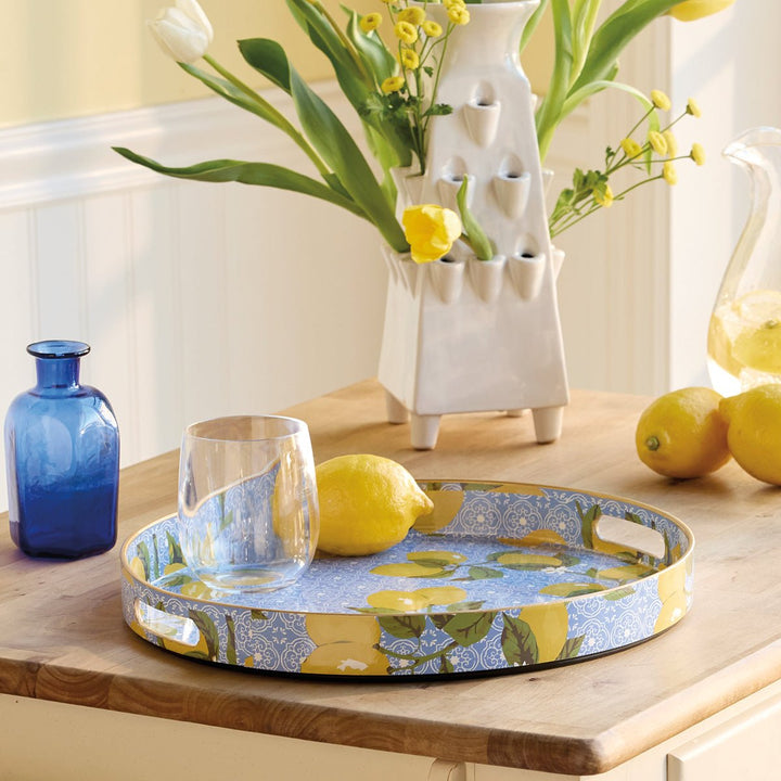 Round Lemon Serving Tray - Monticello Shop