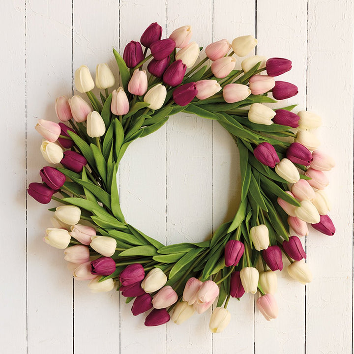 Spring Bloom Faux Tulip Wreath - Monticello Shop