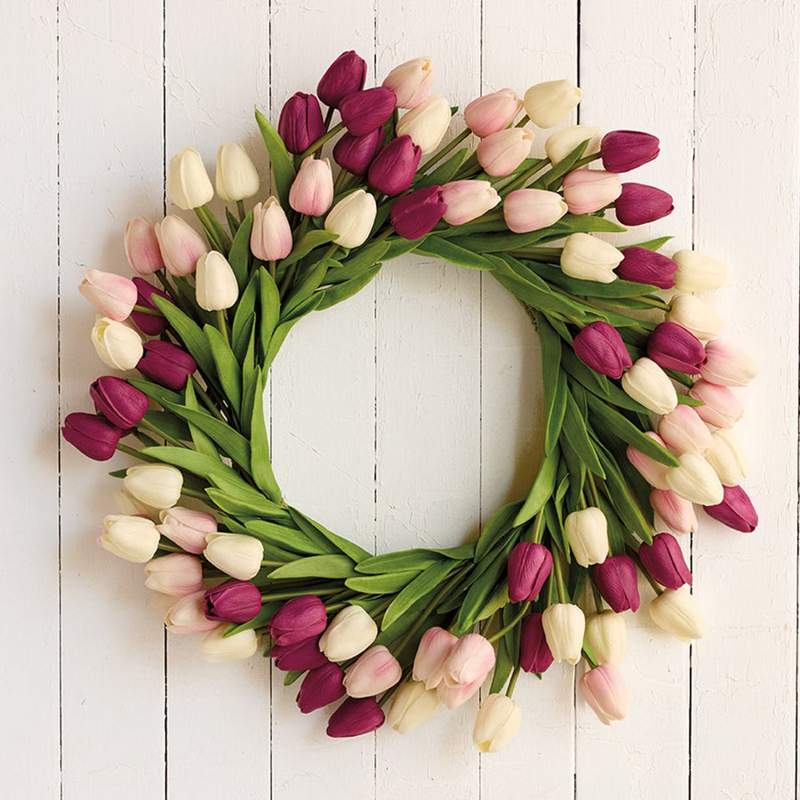 Spring Bloom Faux Tulip Wreath - Monticello Shop
