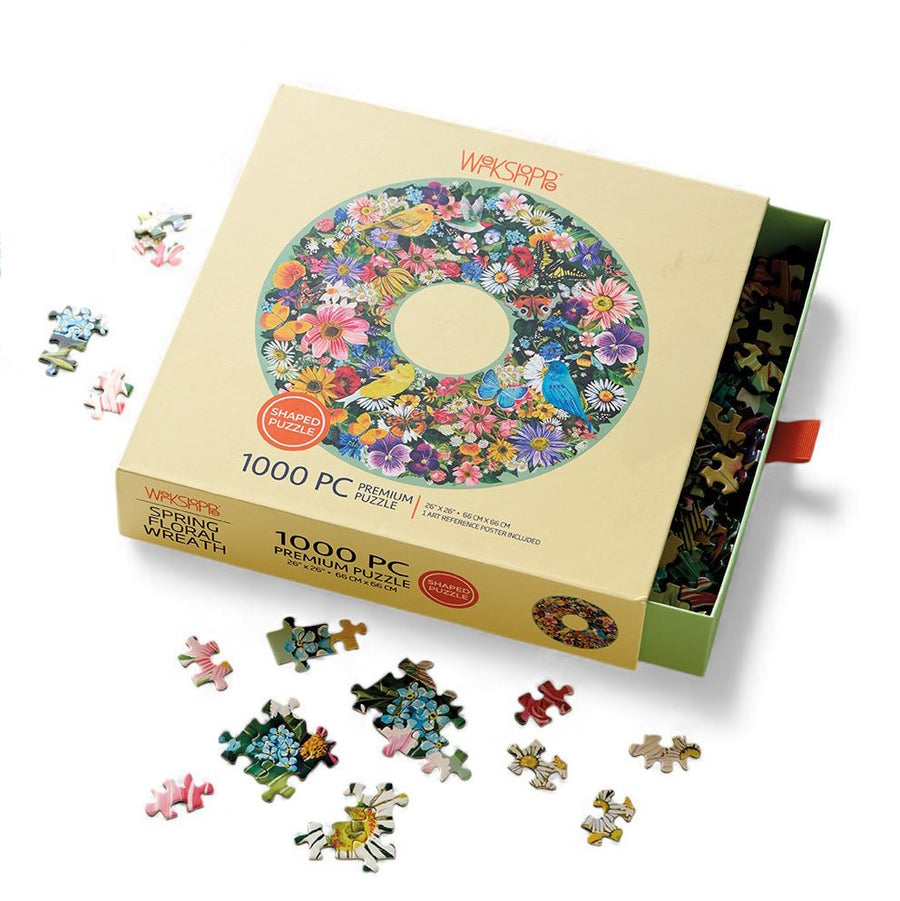Spring Floral Wreath Puzzle - Monticello Shop