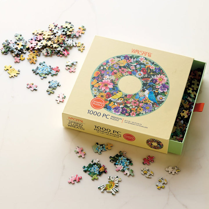 Spring Floral Wreath Puzzle - Monticello Shop