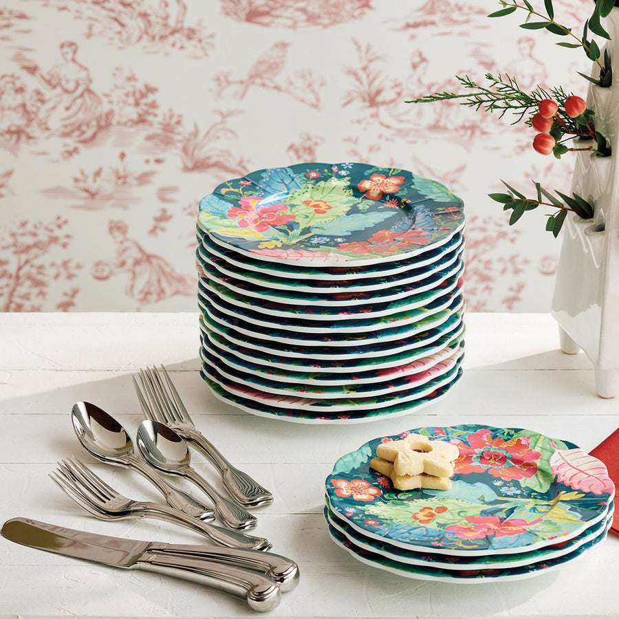 Tobacco Leaf Scalloped Plates (Set of 4) - Monticello Shop