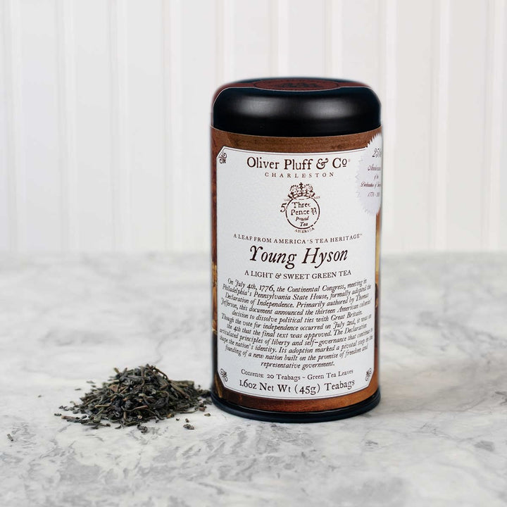 Young Hyson Tea Tin 250th Anniversary - Monticello Shop