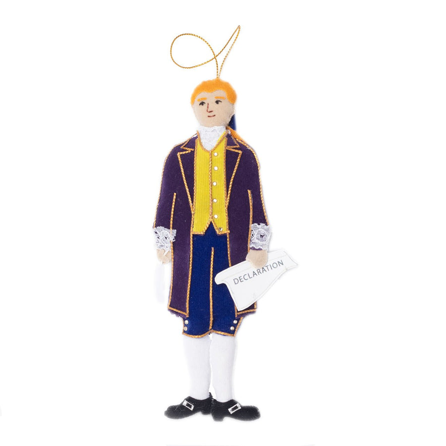 Young Thomas Jefferson Embroidered Ornament - Monticello Shop