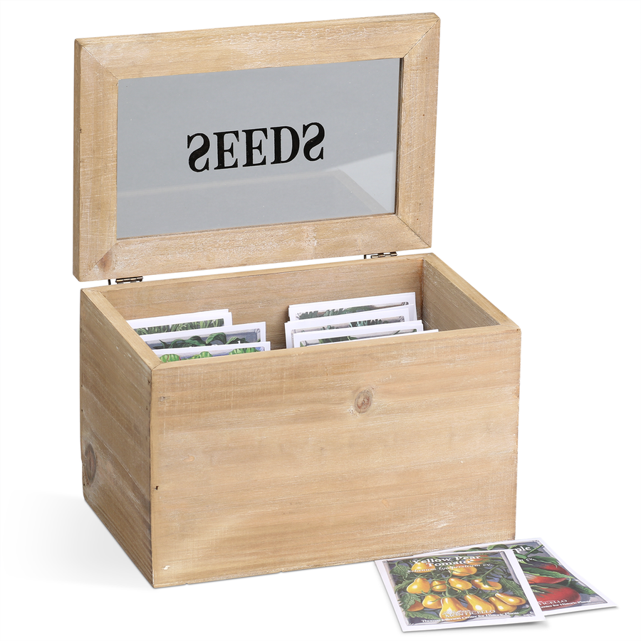 Seed Packet Box with Heirloom Vegetable Seeds