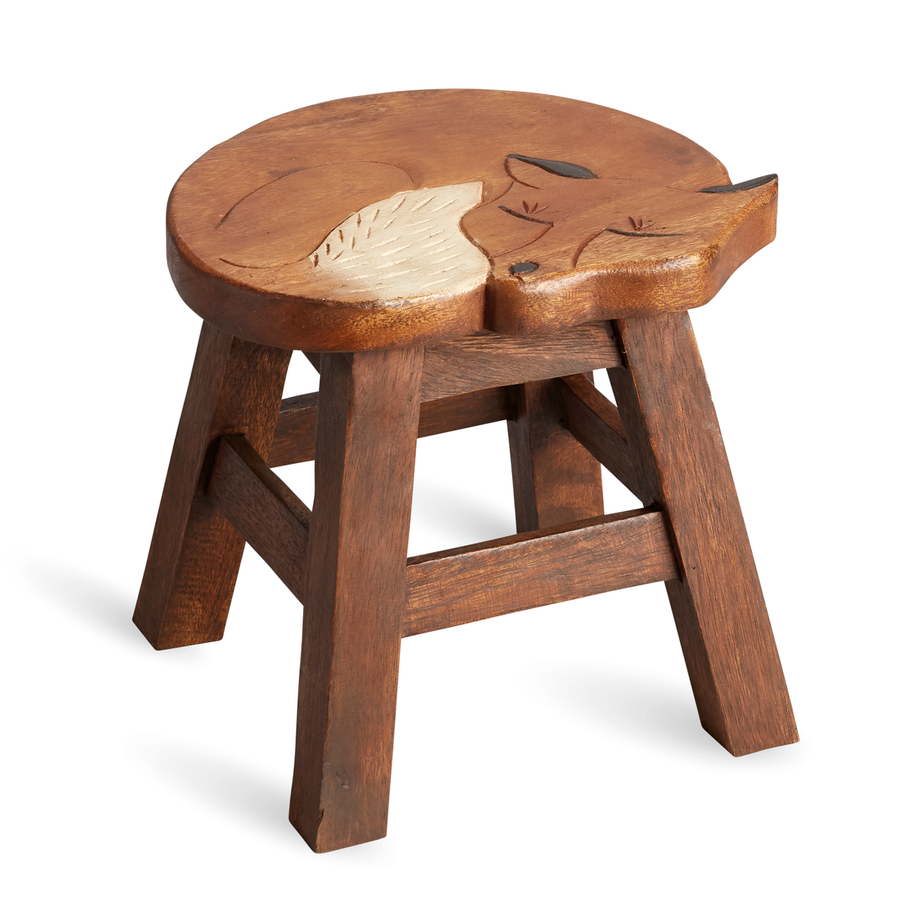 Carved wood stool outlet