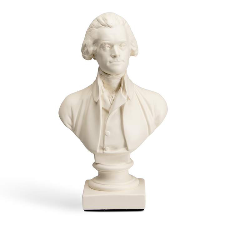 Houdon 12" White Thomas Jefferson Bust