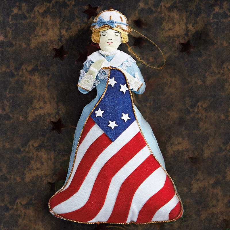 Embroidered Betsy Ross Ornament