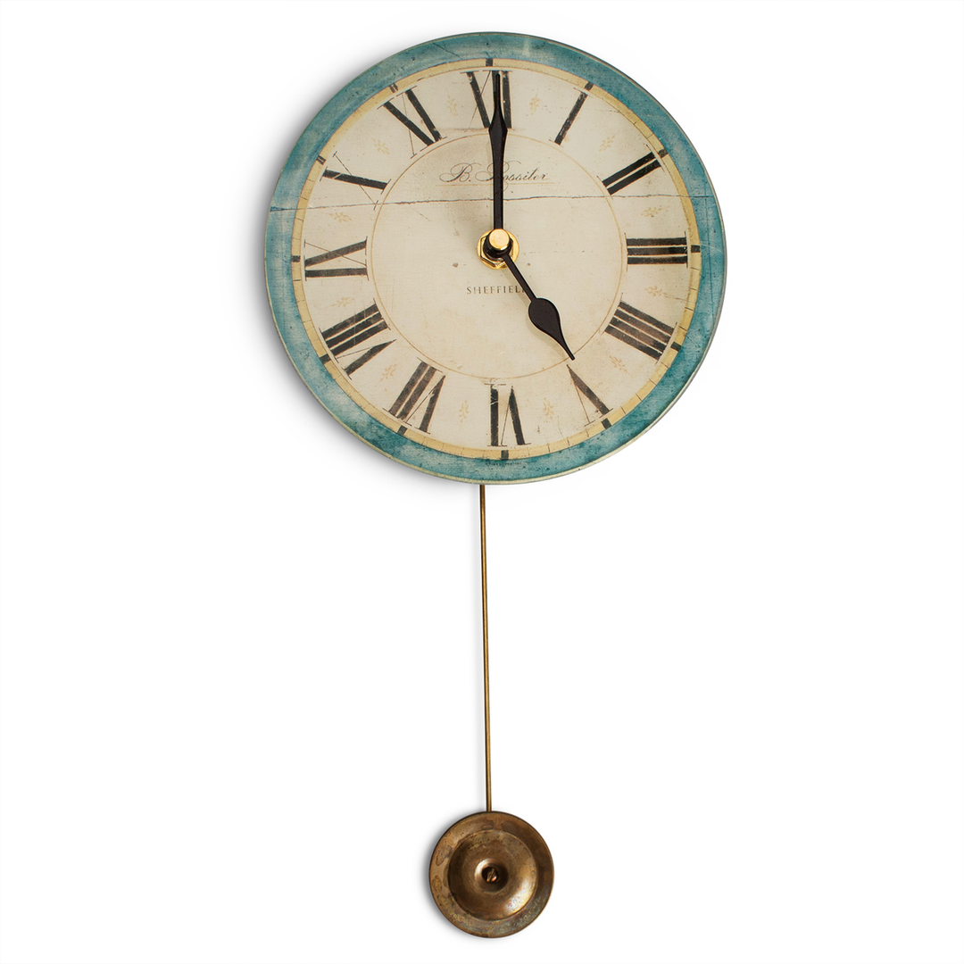 French Glass Wall Clock