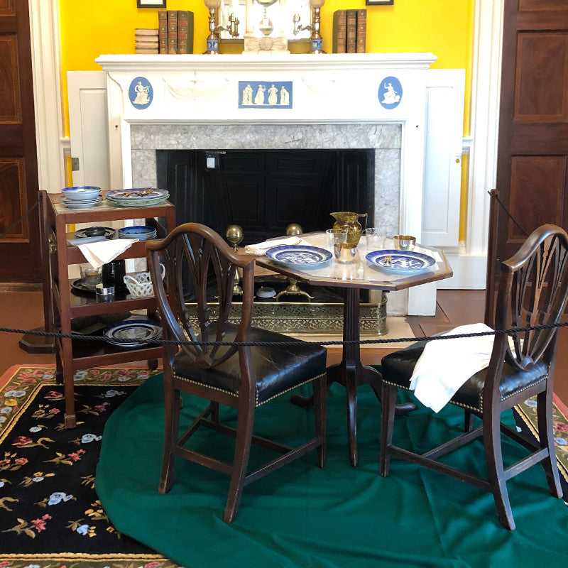 Blue and White Canton Plates at Monticello