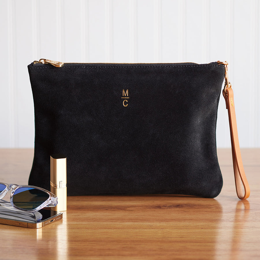 Sophia Suede Clutch