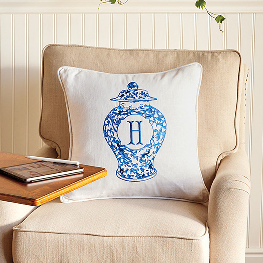 Monticello Personalized Ginger Jar Pillow